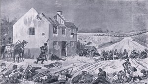 Jelenet a haeleni csatából, ahol a belga csapatok legyőzték a betolakodókat, The Great War The Amalgamated Press Limited, 1914 alkotó: Richard Caton Woodville